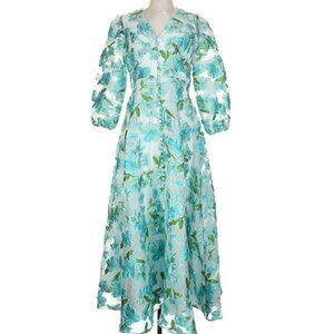 Abbey Glass Brooke Gown Tropical Organza Maxi Dress